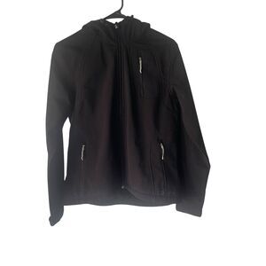 Double Diamond Women's Size Small Black Softshell Outdoor HIking Jacket Coat